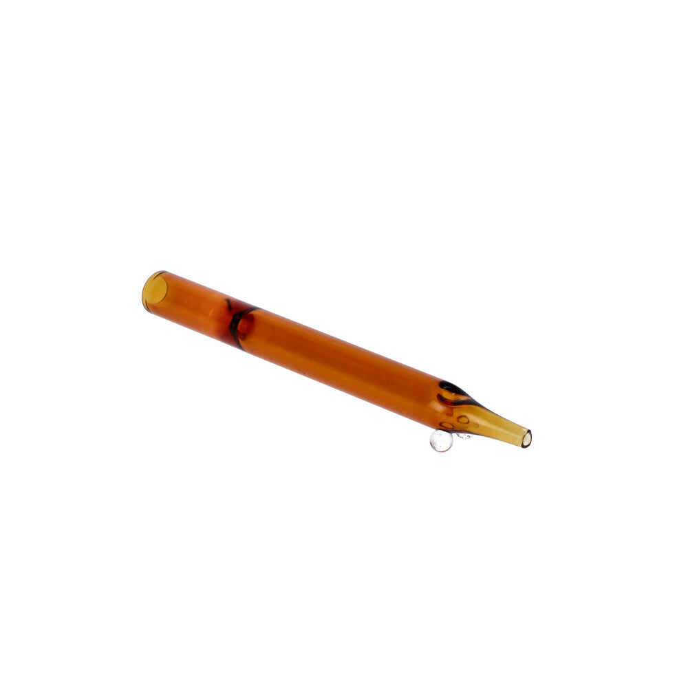 Valiant Distribution 5-Inch Amber Glass One-Hitter Pipe, Compact and Portable Design