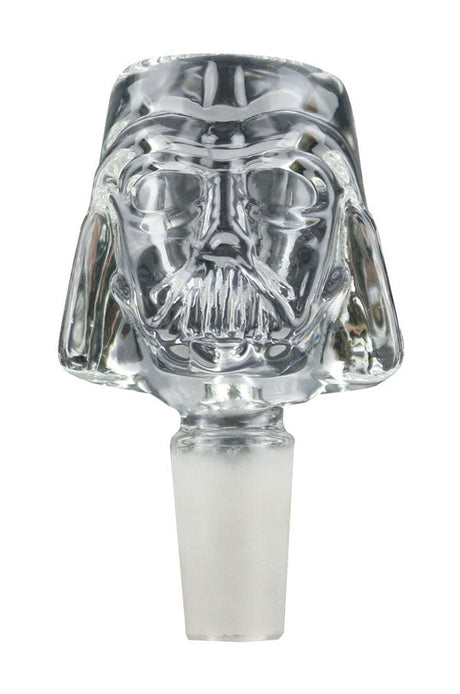 14mm Male Glass Bowl with Space Man Design, Front View on Seamless White Background