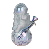 Space Man On The Moon Glass Water Pipe | 6.75" | 14mm F | Colors Vary