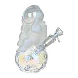 Space Man On The Moon Glass Water Pipe | 6.75" | 14mm F | Colors Vary