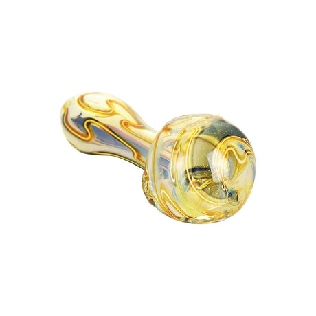 Sparkle Lane Dichro Spoon Pipe made of Borosilicate Glass with Swirl Design - Side View