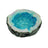 Sparkling Geode Ashtray in Blue, Polyresin, 4.5" Diameter - Top View