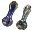 Spattered Fumed Hand Pipe with Color Changing Borosilicate Glass, 4" Size, Heavy Wall