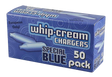 Special Blue Cream Chargers, 50 Pack, EU Standard, Portable Kitchen Accessory