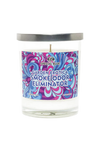 Special Blue Garden Odor Eliminator Candle, 14.8 oz, Psychedelic Design, Front View