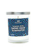 Special Blue Jasmine Odor Eliminator Candle, 14.8 oz with Psychedelic Design, Front View