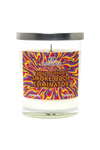 Special Blue Vanilla Chronic Smoke Odor Eliminator Candle, 14.8 oz with psychedelic design