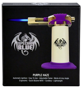 Special Blue Purple Haze Butane Torch for Dab Rigs with Blue Flame, Compact Design