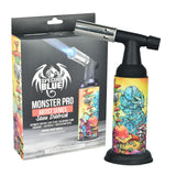 Special Blue Sean Dietrich Monster Pro Torch with artistic design, 8" height, front view