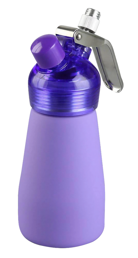 Special Blue Suede Series Purple Cream Dispenser, Steel & Rubber, Portable Side View