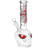 Spider Dude borosilicate bong measuring 9.75 inches tall, a fun novelty piece for dry herb, sold as 3