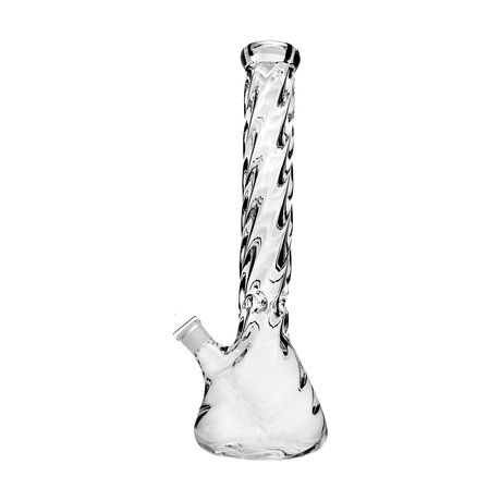 PILOT DIARY 16" Spiral Bong with Clear Glass and Deep Bowl - Front View