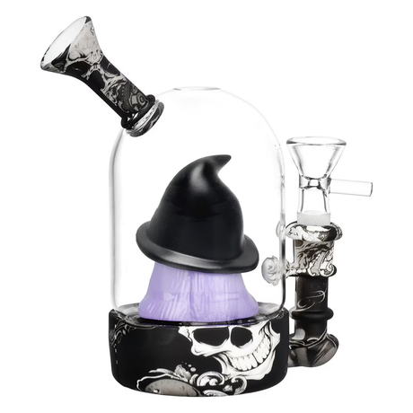 Spooky Witch Bell Jar Silicone & Glass Water Pipe | 5.5" | 14mm F