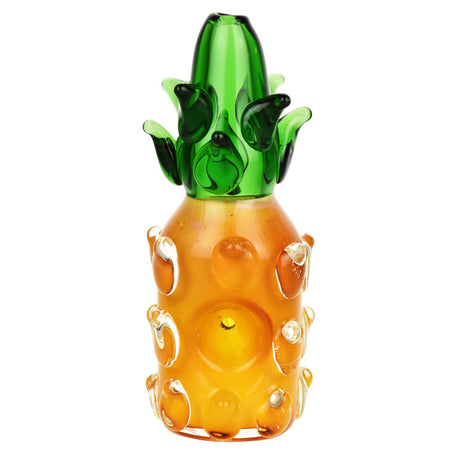 Borosilicate Glass Spoon Hand Pipe in Pineapple Design, 4.5" Compact Size for Dry Herbs