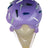 Grape Sherbet Sprinkle Cone Spoon Pipe by Valiant Distribution, compact borosilicate glass, front view