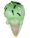 Valiant Distribution Sprinkle Cone Spoon Pipe in Mint - Compact Borosilicate Glass Hand Pipe for Dry Herbs