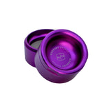 Stache Products Grynder - 4pc/2.5" Compact Steel Grinder in Purple, Closable, Portable Design