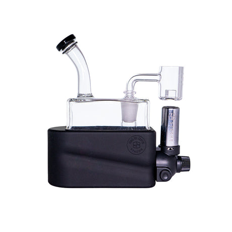 Stache Products Rig In One in Matte Black, Portable Dab Rig with Disc Percolator, Front View