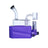 Stache Products Rig In One in Purple, Portable Dab Rig with Glass Percolator and Silicone Base