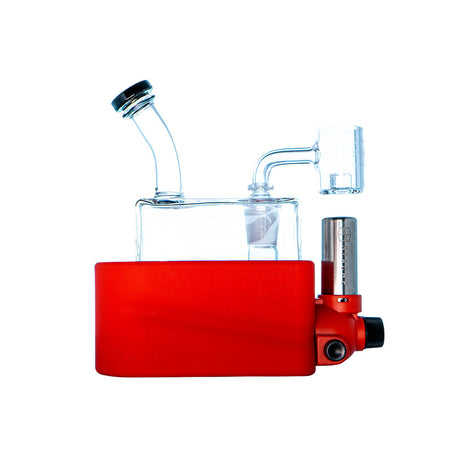 Stache Products Matte Red Modular Portable Dab Rig with Disc Percolator - Front View