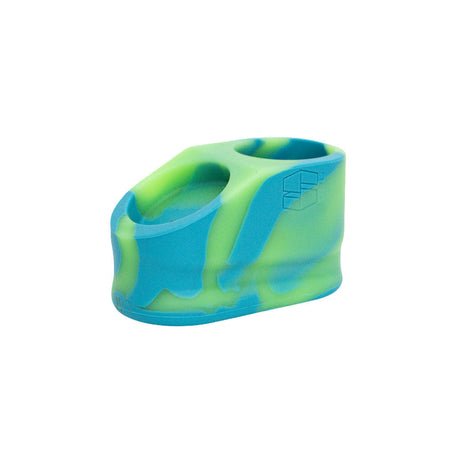 Stache Products The Base Proxy Attachment in Blue and Green, Compact Design, 3.75" x 2" Size, Front View