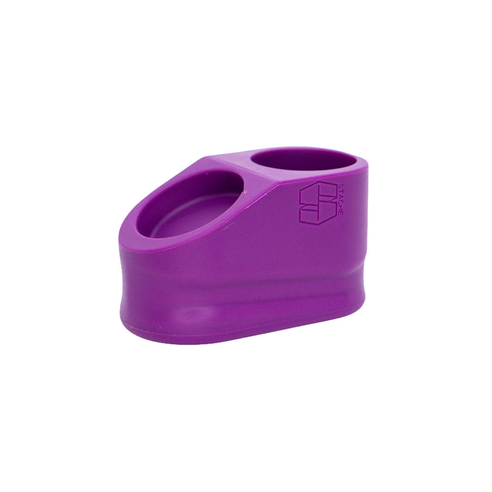 Stache Products The Base Proxy Attachment in Purple, Portable 3.75" x 2" size, Front View on White Background
