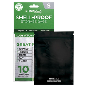 Stink Sack Dymapak Black Smell-Proof Storage Bags, Portable, Closable, Front View