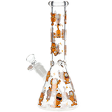 Stoned Orange Cat Beaker Glass Water Pipe | 10" | 14mm F