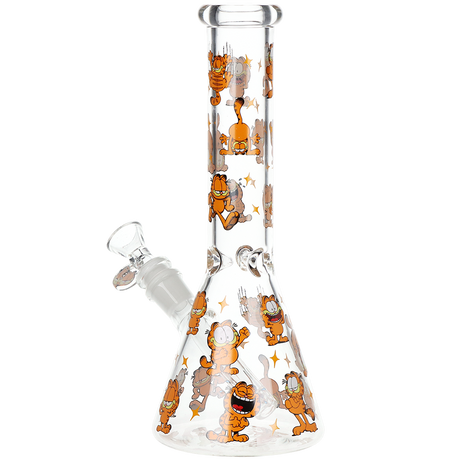 Stoned Orange Cat Beaker Glass Water Pipe | 10" | 14mm F