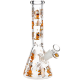 Stoned Orange Cat Beaker Glass Water Pipe | 10" | 14mm F