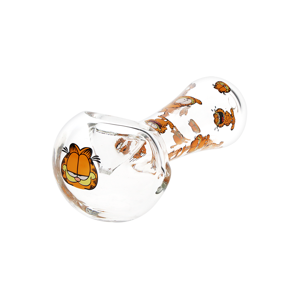 Stoned Orange Cat Glass Spoon Pipe | 4.5" | 3ct Bundle