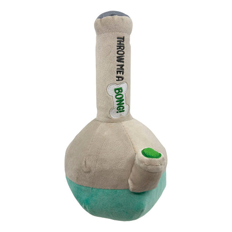 Stoned Puppy Bong Squeaky Dog Toy - Front View Plush Accessory