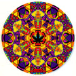StonerDays Bad Trip Dab Mat with vibrant psychedelic pattern, 8" diameter, top view