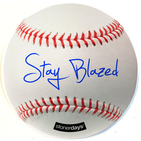 StonerDays Baseball Dab Mat with 'Stay Blazed' slogan, 8" diameter, polyester and rubber