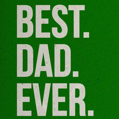 StonerDays Best Dad Ever greeting card made of hemp, front view on a green background