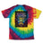 StonerDays Men's Tie Dye Tee featuring Blunt Cruisin design, vibrant rainbow colors, front view