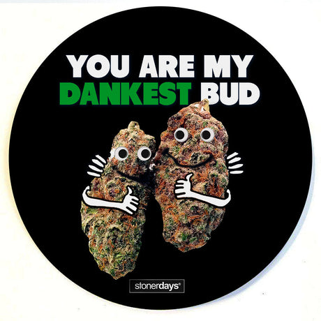 StonerDays 8" Dankest Bud Dab Mat with Rubber Base and Silicone Surface for Bongs