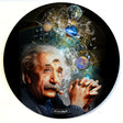 StonerDays Einstein-themed 8" Dab Mat with cosmic artwork, made of durable rubber and silicone