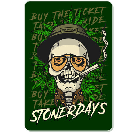 StonerDays Fear & Loathing 8" Dab Mat with Polyester and Silicone, Skull Design