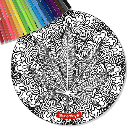 StonerDays 8" Flowers On Flowers Creativity Mat with intricate designs, made of rubber and silicone