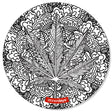 StonerDays 8" Flowers On Flowers Creativity Mat for Dab Rigs, Rubber with Silicone, Top View