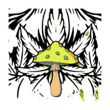 StonerDays Free Your Mind Crop Top Hoodie with psychedelic mushroom design