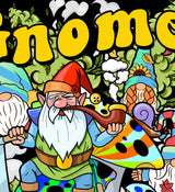 StonerDays Gnome Grown Dab Mat featuring colorful gnome artwork, UV reactive, polyester and rubber, 1/4" thick