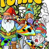 StonerDays Gnome Grown Dab Mat featuring colorful, UV reactive gnome artwork, ideal for bong stability.