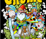 StonerDays Gnome Grown Dab Mat featuring colorful, UV reactive gnome artwork on a black background.