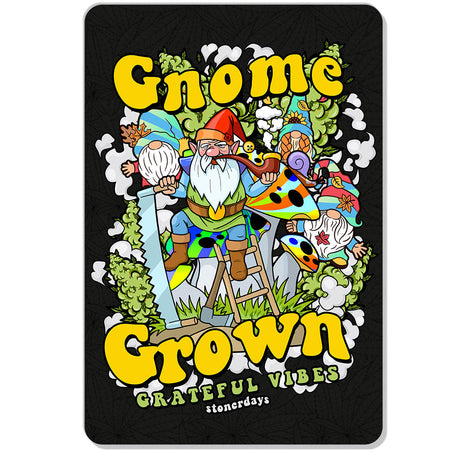 StonerDays Gnome Grown Dab Mat with colorful UV reactive design, 1/4" thick polyester and rubber