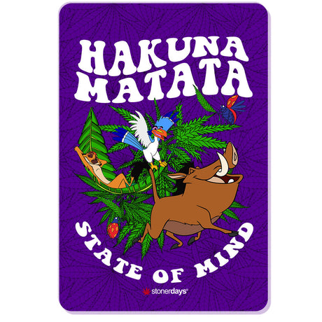 StonerDays Hakuna Matata themed silicone dab mat with vibrant purple background