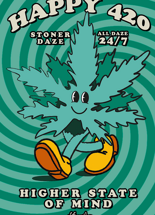 StonerDays Happy 420 12x8" Dab Mat