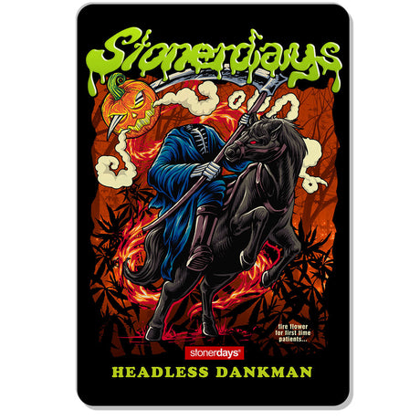 StonerDays 8" Headless Dankman Dab Mat with vibrant graphic design, made of polyester and rubber