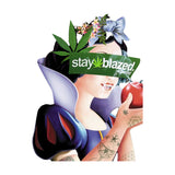 StonerDays Women's Racerback with 'Stay Blazed' graphic, white, front view